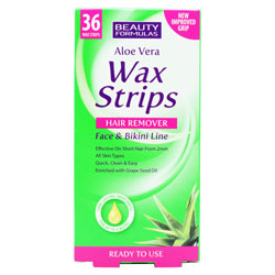 BEAUTY FORMULAS WAX STRIPS ALOE VERA FACE&BIKINI