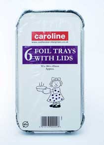 CAROLINE FOIL TRAY WITH LIDS RECTANGULAR N1002