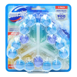DOMESTOS POWER 5 OCEAN TOILET BLOCK 3PK