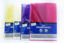 A4 PLASTIC WALLETS