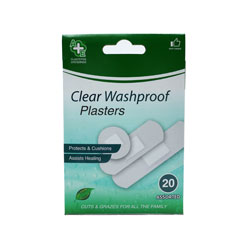 A&E PLASTERS CLEAR WASHPROOF & DRESSINGS