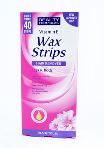 BEAUTY FORMULAS VITAMIN E WAX STRIPS LEGS&BODY