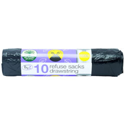 TIDYZ DRAWSTRING BIN LINER SUPER STRONG 100L B1528