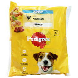 PEDIGREE DOG POUCH CHICKEN IN JELLY 3PK