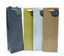 GIFT BAG BOTTLE GLITTER 4 ASST