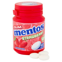 MENTOS STRAWBERRY GUM