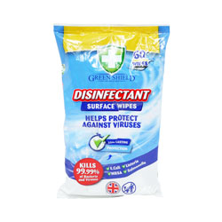 GREENSHIELD WIPE DISINFECTANT S/F LEMON