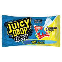 BAZOOKA JUICY DROP CHEWS RASP/STRAW DISP