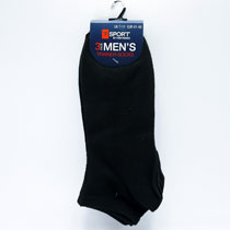 SOCKS MENS TRAINER BLACK