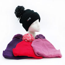 HAT POM POM LADIES LINED ASST