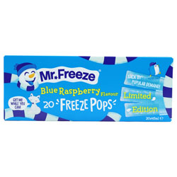 MR FREEZE BLUE RASP FREEZE ICE POPS 20PK
