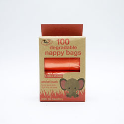 TIDYZ DEGRADE NAPPY BAGS POCKET PK 4x25'S B0091
