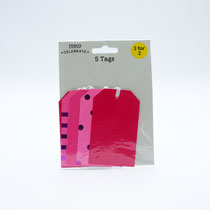 TESCO GIFT TAGS PINK