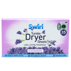 SWIRL TUMBLE DRYER SHEETS LAVENDER