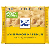 RITTER SPORT WHITE WHOLE HAZELNUTS