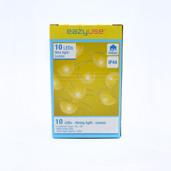 EAZYUSE STRING LIGHTS 10 LED LEMON