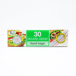 TIDYZ FOOD BAGS DOUBLE ZIPPER BO370