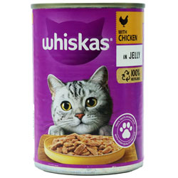 WHISKAS CAT FOOD CHICKEN IN JELLY