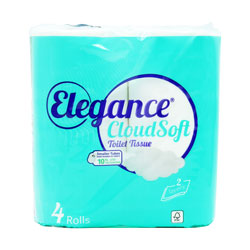 ELEGANCE TOILET TISSUE CLOUDSOFT 2PLY 4PK