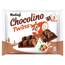 NUTINI CHOCO TWINS HAZELNUT BARS 3PK(VE)