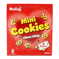 NUTINI MINI COOKIES CHOC CHIP 8PK