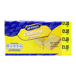 MCVITIES BISCUITS CUSTARD CREAMS