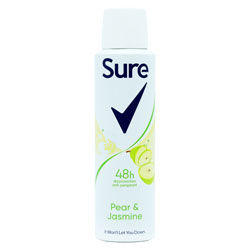 SURE A/P DEODORANT PEAR & JASMINE FOR WOMAN
