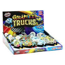 TRUCK RACER GRAFFITI PULL BACK 6CM ASST