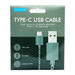 CHARGING CABLE TYPE C TO USB ASST