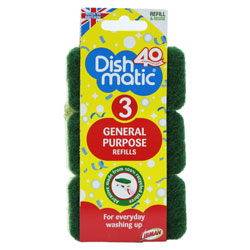DISHMATIC DISH BRUSH REFILLS GENERAL PURPOSE