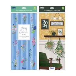 CALENDAR 2027 FAMILY ORGANISER HOME BOTANICAL