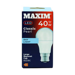 MAXIM BULB LED GLS B22 DAYLIGHT