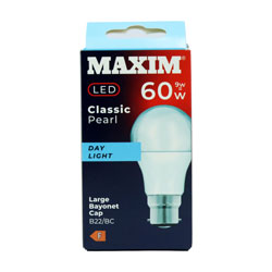 MAXIM BULB LED GLS B22 DAY LIGHT