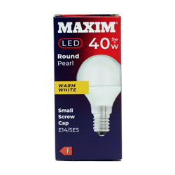 MAXIM BULB LED ROUND E14 WARM WHITE