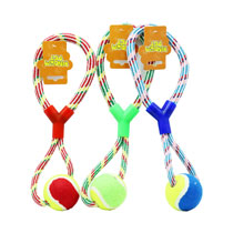 DOG ROPE TOY WITH BALL 35CM
