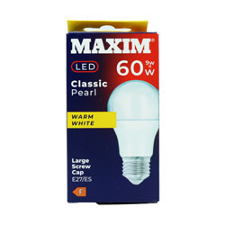 MAXIM BULB LED GLS E27 WARM WHITE