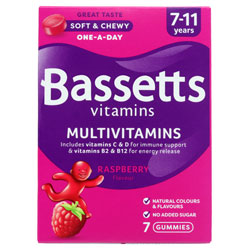BASSETS VITAMINS RASPBERRY 7-11 YEARS