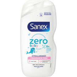 SANEX BABY WASH ZERO % BABY FRAG FREE