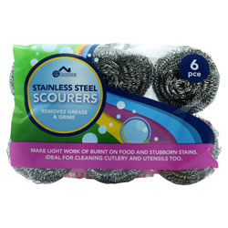 CS HOME SCOURERS STAINLESS STEEL 6'S