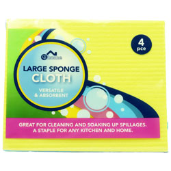 CS HOME SPONGE CLOTH LARGE 4 PACK