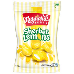 MAYNARDS BASSETTS SHERBET LEMON BAG
