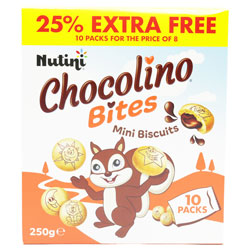 NUTINI CHOCOLINO BITES BISCUITS