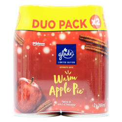 GLADE AUTO SPRAY TWIN REFILL WARM APPLE PIE