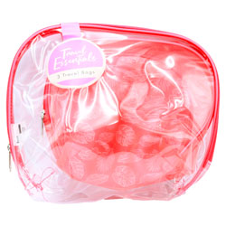 COSMETIC BAGS TRAVEL ESSENTIALS 3PK