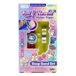 ROLL & REVEAL STICKER TAPE SNAP BANDS SET