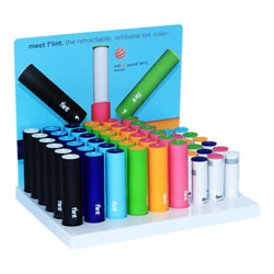 FLINT LINT ROLLER WITH FREE REFILLS IN DISPLAY