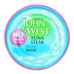 JOHN WEST TUNA STEAK IN BRINE