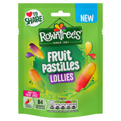 ROWNTREES FRUIT PASTILLES LOLLIES POUCH