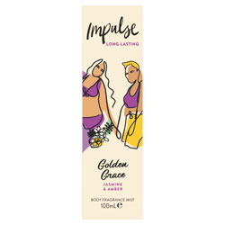 IMPULSE BODY MIST GOLDEN GRACE - JASMINE & AMBER