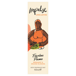 IMPULSE BODY MIST FEARLESS FLAME BERGAMOT ORANGE